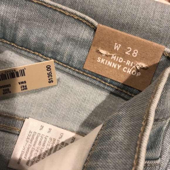 Madewell Mid Rise Zipper fly Skinny Cropped Jeans - Picture 7 of 10